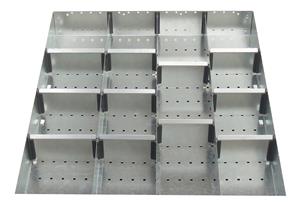 15 Compartment Steel Divider Kit External 650W x 750 x 100H Bott Cubio Steel Divider Kits 43020724.51 